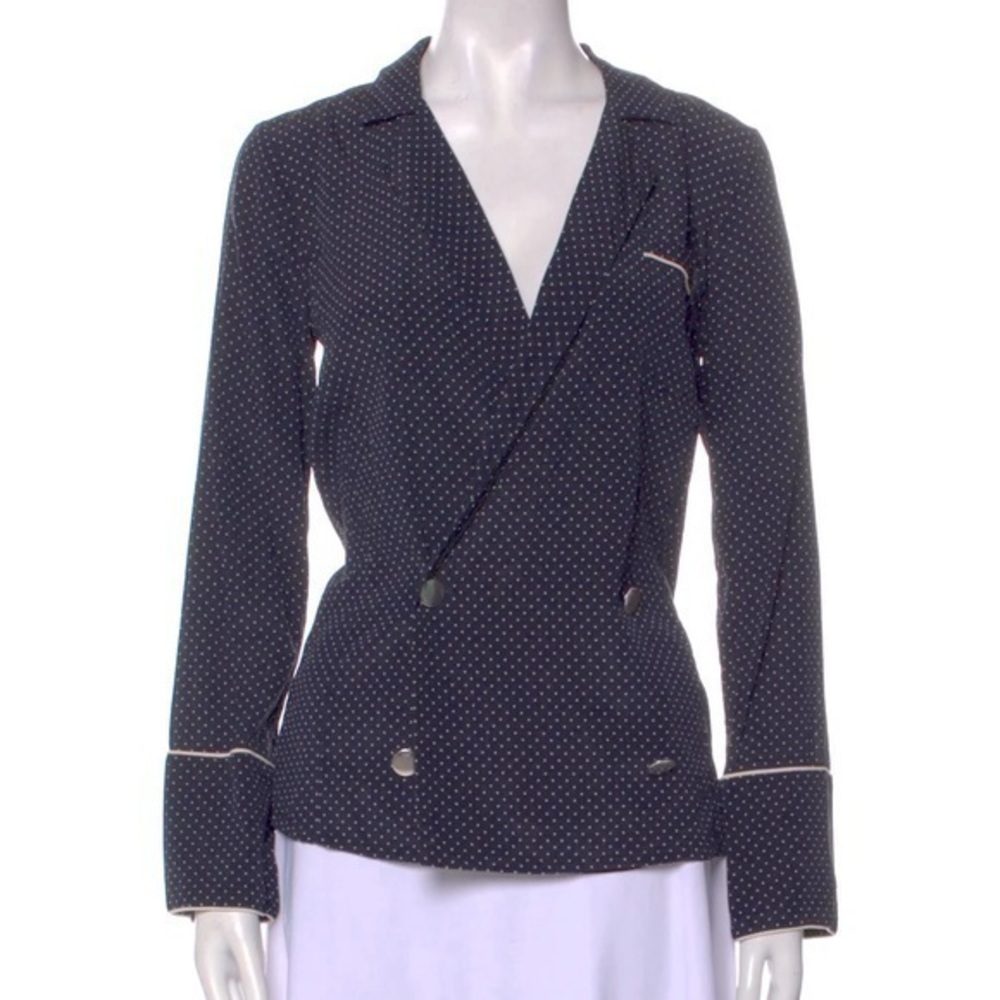 Baum Und Pferdgarten Silk Wrap Polka Dot Print Button-Up Blouse Top